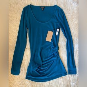 NWT Halogen Scrunch Fitted Long Sleeve